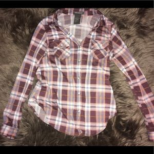 [4 for $20] Pink Plaid Shirt